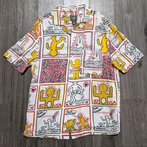 Keith Haring x H&M Shirt Button Up Short Sleeve